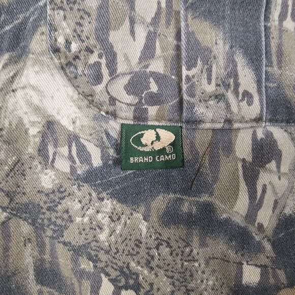Mossy Oak Camo Safari Shirt XL Work Outdoors Realtree Hunting Grunge Y2K Twill - Picture 6 of 12